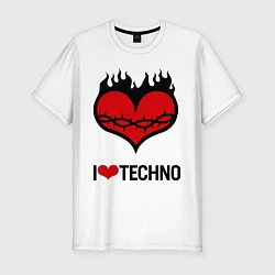 Футболка slim-fit Techno heart, цвет: белый