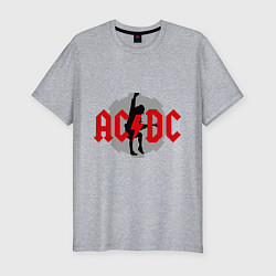 Футболка slim-fit AC/DC: Angus Young, цвет: меланж