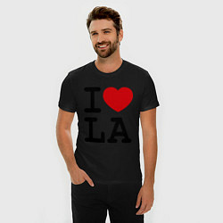 Футболка slim-fit I love LA, цвет: черный — фото 2