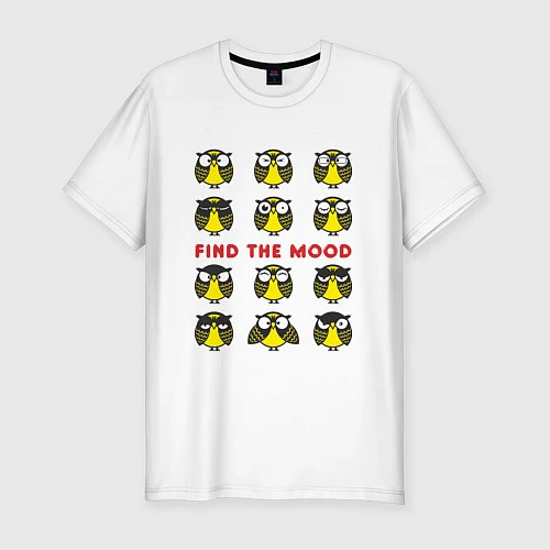 Мужская slim-футболка Find the Mood / Белый – фото 1