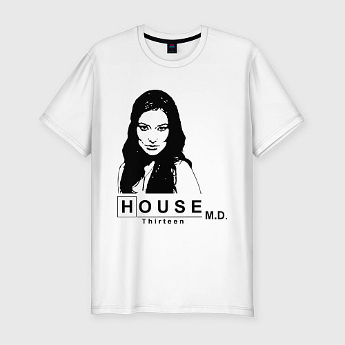Мужская slim-футболка House MD: Thirteen / Белый – фото 1