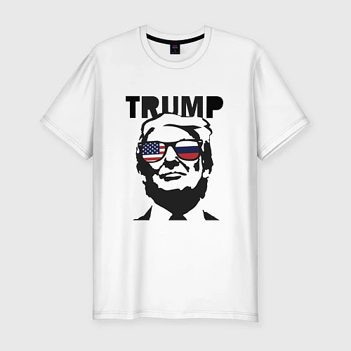 Мужская slim-футболка USA: Trump / Белый – фото 1