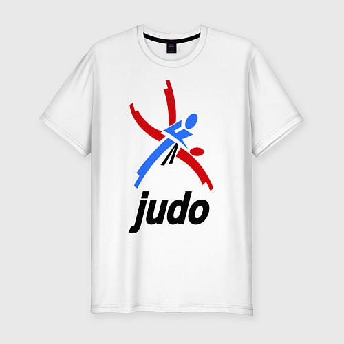 Мужская slim-футболка Judo Emblem / Белый – фото 1