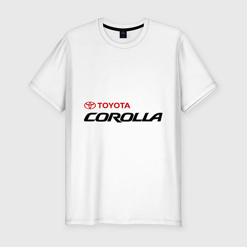 Мужская slim-футболка Toyota Corolla / Белый – фото 1