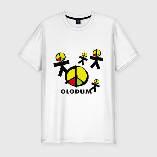 Мужская slim-футболка Olodum / Белый – фото 1