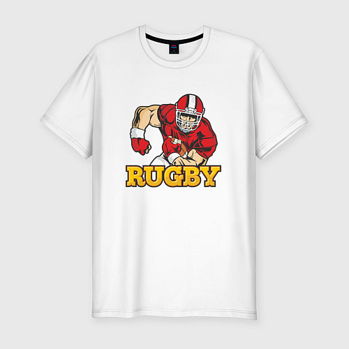 Мужская slim-футболка Rugby Man / Белый – фото 1