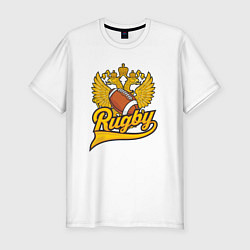 Мужская slim-футболка Rugby Russia