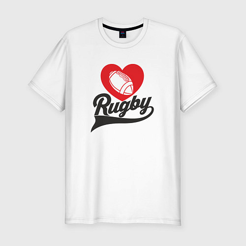 Мужская slim-футболка Rugby Love / Белый – фото 1