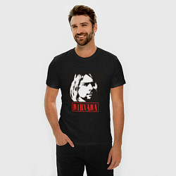 Футболка slim-fit Nirvana: Kurt Cobain, цвет: черный — фото 2