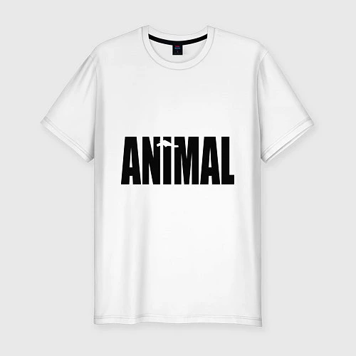 Мужская slim-футболка Animal / Белый – фото 1