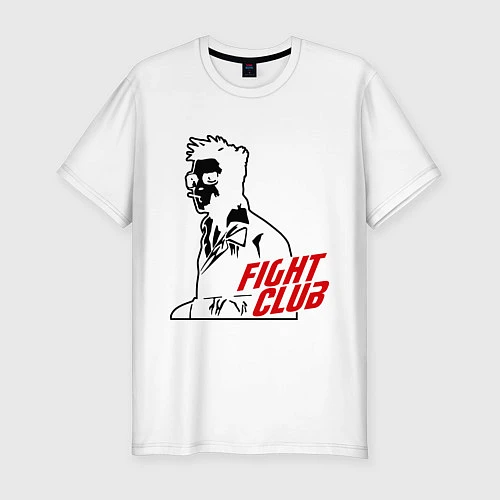 Мужская slim-футболка FIght Club: Tyler Durden / Белый – фото 1