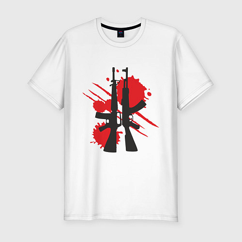 Мужская slim-футболка CS Weapon / Белый – фото 1