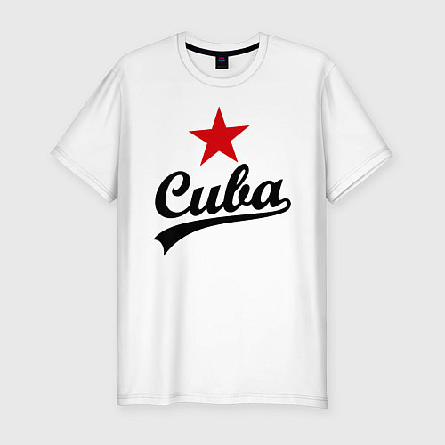 Мужская slim-футболка Cuba Star / Белый – фото 1