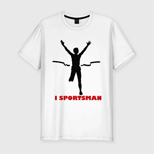 Мужская slim-футболка I sportsman / Белый – фото 1