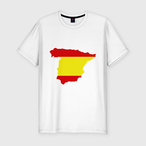 Мужская slim-футболка Испания (Spain) / Белый – фото 1