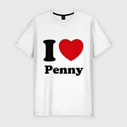 Футболка slim-fit I Love Penny, цвет: белый