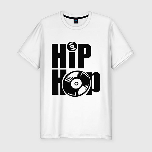Мужская slim-футболка Hip-Hop / Белый – фото 1