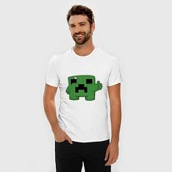 Футболка slim-fit Minecraft Green, цвет: белый — фото 2