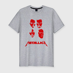 Футболка slim-fit Metallica kvartet, цвет: меланж