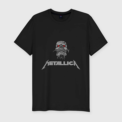 Мужская slim-футболка Metallica scool / Черный – фото 1