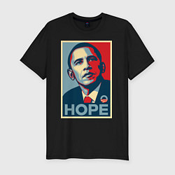 Мужская slim-футболка Obama hope vert