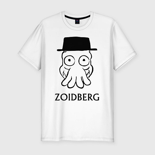 Мужская slim-футболка Zoidberg / Белый – фото 1