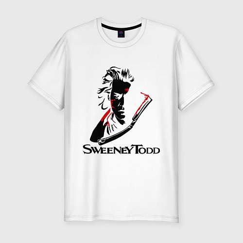 Мужская slim-футболка Sweeney Todd / Белый – фото 1