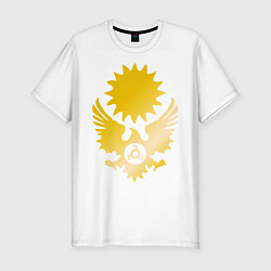 Мужская slim-футболка Ингушетия Магас: герб