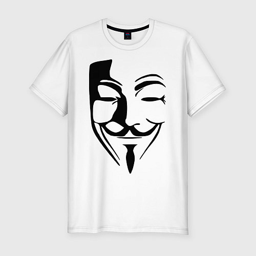 Мужская slim-футболка Vendetta Mask / Белый – фото 1