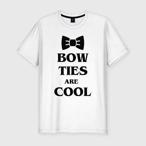 Мужская slim-футболка Bow ties are cool / Белый – фото 1