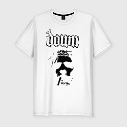 Мужская slim-футболка Down heavy metal