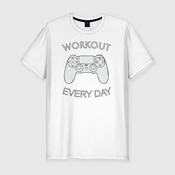 Мужская slim-футболка WorkOut Every Day