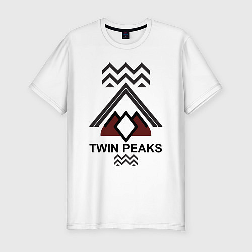 Мужская slim-футболка Twin Peaks House / Белый – фото 1