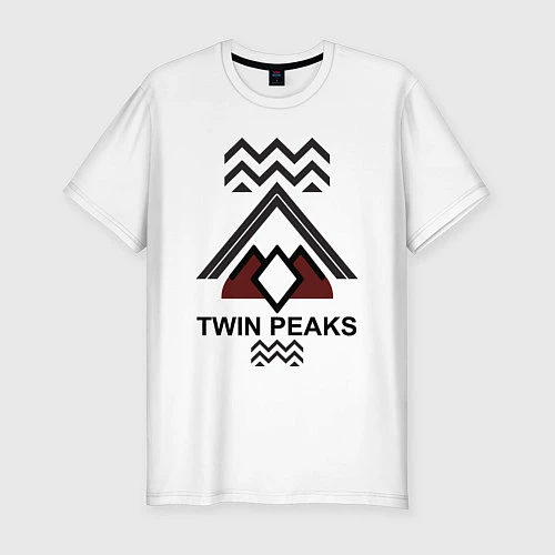 Мужская slim-футболка Twin Peaks House / Белый – фото 1