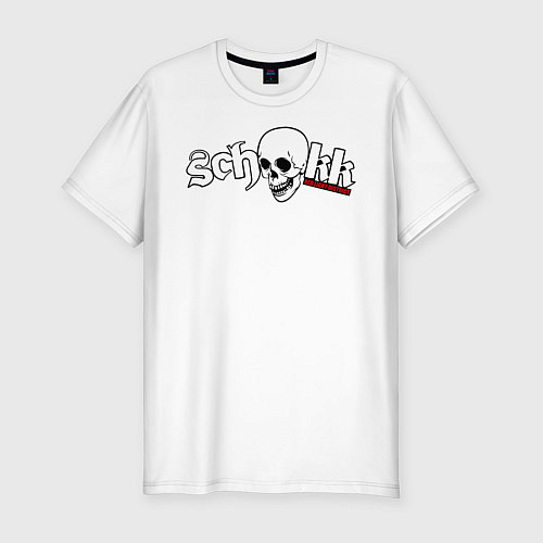 Мужская slim-футболка Schokk / Белый – фото 1