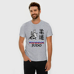 Футболка slim-fit Russia Judo, цвет: меланж — фото 2