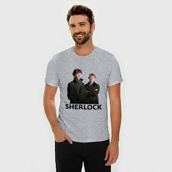 Футболка slim-fit Sherlock, цвет: меланж — фото 2