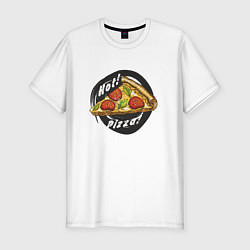 Мужская slim-футболка Hot Pizza
