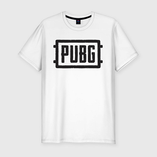 Мужская slim-футболка PUBG / Белый – фото 1