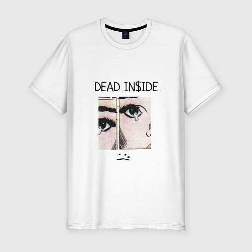 Мужская slim-футболка Dead Inside / Белый – фото 1
