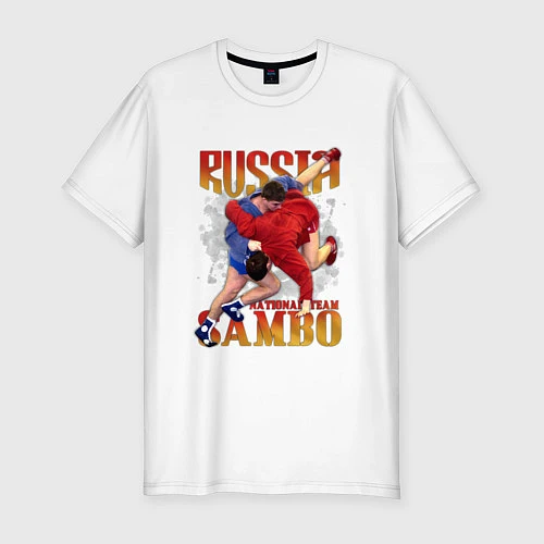 Мужская slim-футболка National Sambo / Белый – фото 1