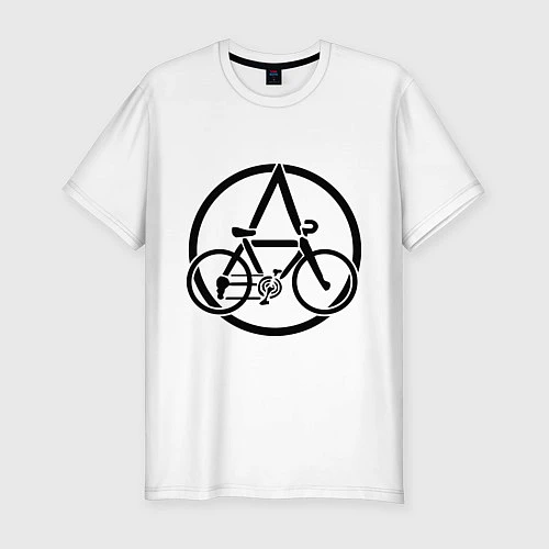 Мужская slim-футболка Anarchy Bike / Белый – фото 1