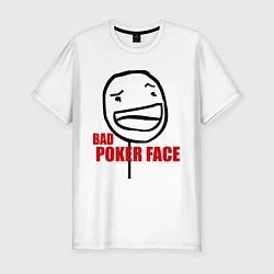 Мужская slim-футболка Bad poker face
