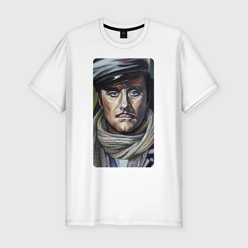 Мужская slim-футболка Остап Бендер: портрет / Белый – фото 1