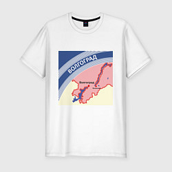 Мужская slim-футболка Беломор: Волгоград