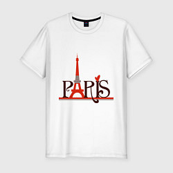 Футболка slim-fit Glamour Paris, цвет: белый