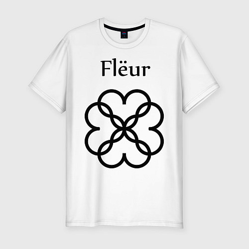 Мужская slim-футболка Fleur Gold / Белый – фото 1