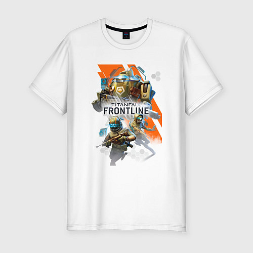 Мужская slim-футболка Titanfall: Frontline / Белый – фото 1