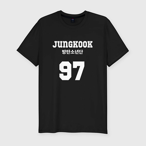 Мужская slim-футболка Jungkook 97 / Черный – фото 1