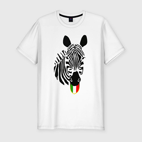 Мужская slim-футболка Juventus Zebra / Белый – фото 1